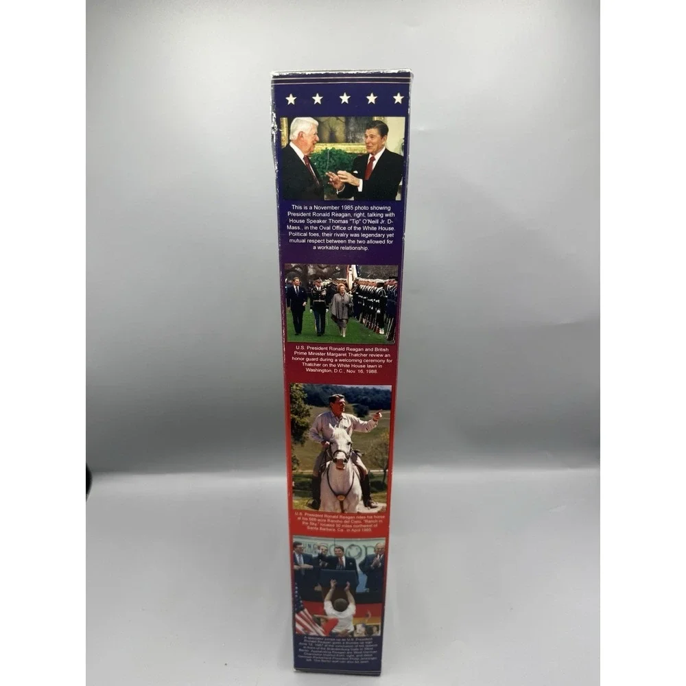 Vtg Lot Of 3 Talking President Bill Clinton  Bush Reagan Action Figure Doll Box